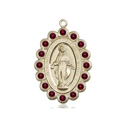 Miraculous Medal Necklace - 14K Gold Filled - 7/8 Inch Tall by 1/2 Inch Wide with 18" Chain