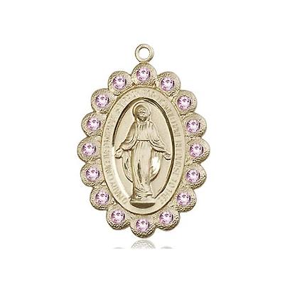 Miraculous Medal Necklace - 14K Gold Filled - 7/8 Inch Tall by 1/2 Inch Wide with 18" Chain
