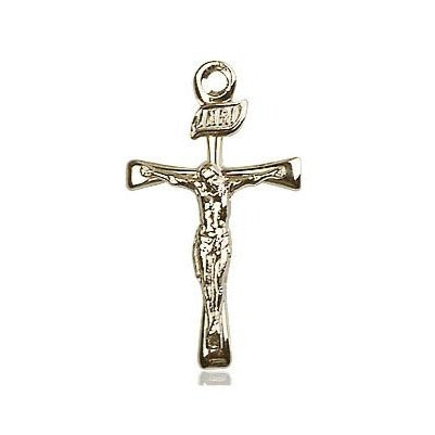 Maltese Crucifix Medal Necklace - 14K Gold Filled - 7/8 Inch Tall x 1/2 Inch Wide with 24" Chain