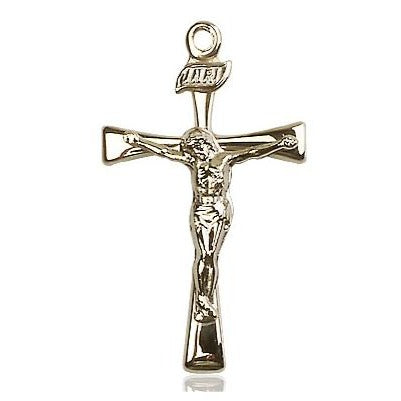Maltese Crucifix Medal Necklace - 14K Gold - 1-1/8 Inch Tall x 5/8 Inch Wide with 18" Chain