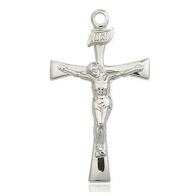 Maltese Crucifix Medal Necklace - Sterling Silver - 1-1/8 Inch Tall x 5/8 Inch Wide with 18" Chain