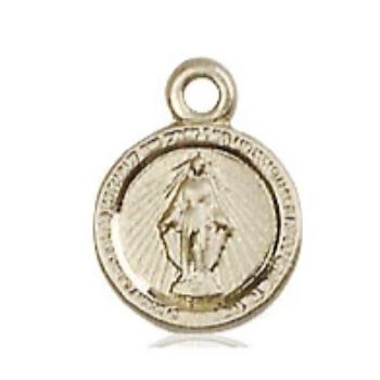 Miraculous Medal - 14K Gold Filled - 3/8 Inch Tall by 1/4 Inch Wide