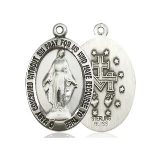 Miraculous Medal - Pewter - 1 Inch Tall by 5/8 Inch Wide