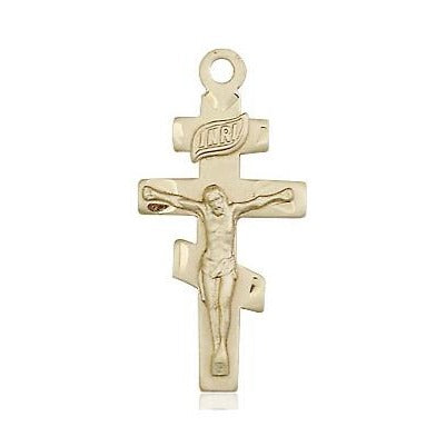 Crucifix Medal - 14K Gold Filled - 1 Inch Tall x 1/2 Inch Wide