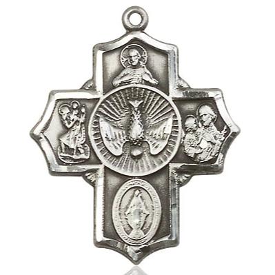 Copy of 5 Way Medal - Sterling Silver - 11/4 Inch Tall x 1 Inch Wide