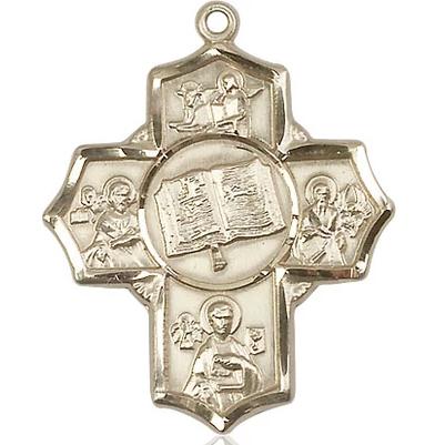 5 Way Medal - 14K Gold - 1-1/4 Inch Tall x 1 Inch Wide