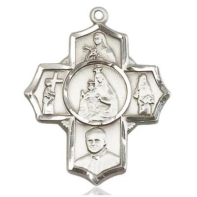 4 Way Medal - Sterling Silver - 1-1/8 Inch Tall x 1 Inch Wide