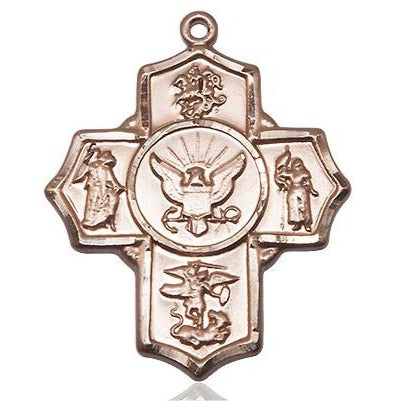 5-Way Navy Medal - 14K Gold Filled - 1-1/4 Inch Tall x 1 Inch Wide