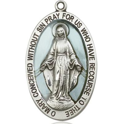 Miraculous Medal - Pewter - 1-5/8 Inch Tall by 1 Inch Wide