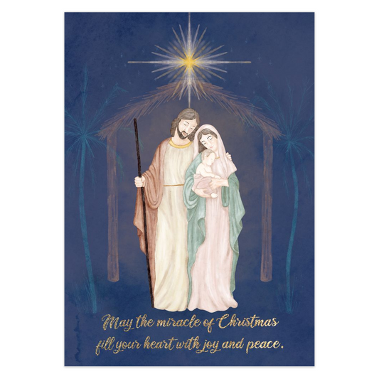 Nativity Miracle Christmas Card (Select Single or Pack)