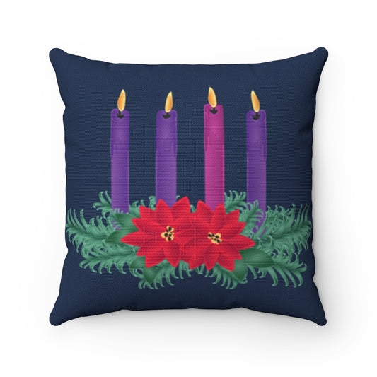18" x 18" Advent Candle Pillow Cover (Cover Only - Pillow Insert Not Included)