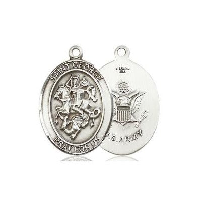 St. George Army Medal - Pewter - 1 Inch Tall x 3/4 Inch Wide