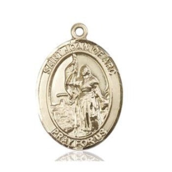 St. Joan of Arc National Guard Medal - 14K Gold - 1 Inch Tall x 3/4 Inch Wide