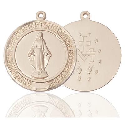 Miraculous Medal - 14K Gold Filled - 1 Inch Tall by 7/8 Inch Wide