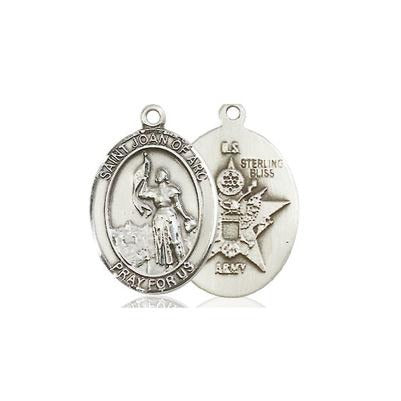 St. Joan of Arc Army Medal - Pewter - 3/4 Inch Tall x 1/2 Inch Wide
