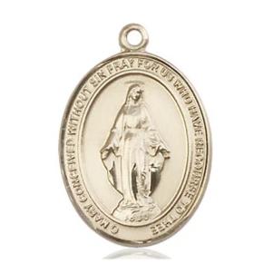 Miraculous Medal - 14K Gold Filled - 3/4 Inch Tall by 1/2 Inch Wide