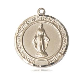 Miraculous Medal - 14K Gold Filled - 3/4 Inch Tall by 5/8 Inch Wide
