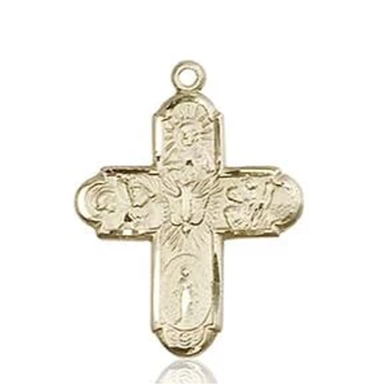5 Way Medal - 14K Gold - 3/4 Inch Tall x 5/8 Inch Wide