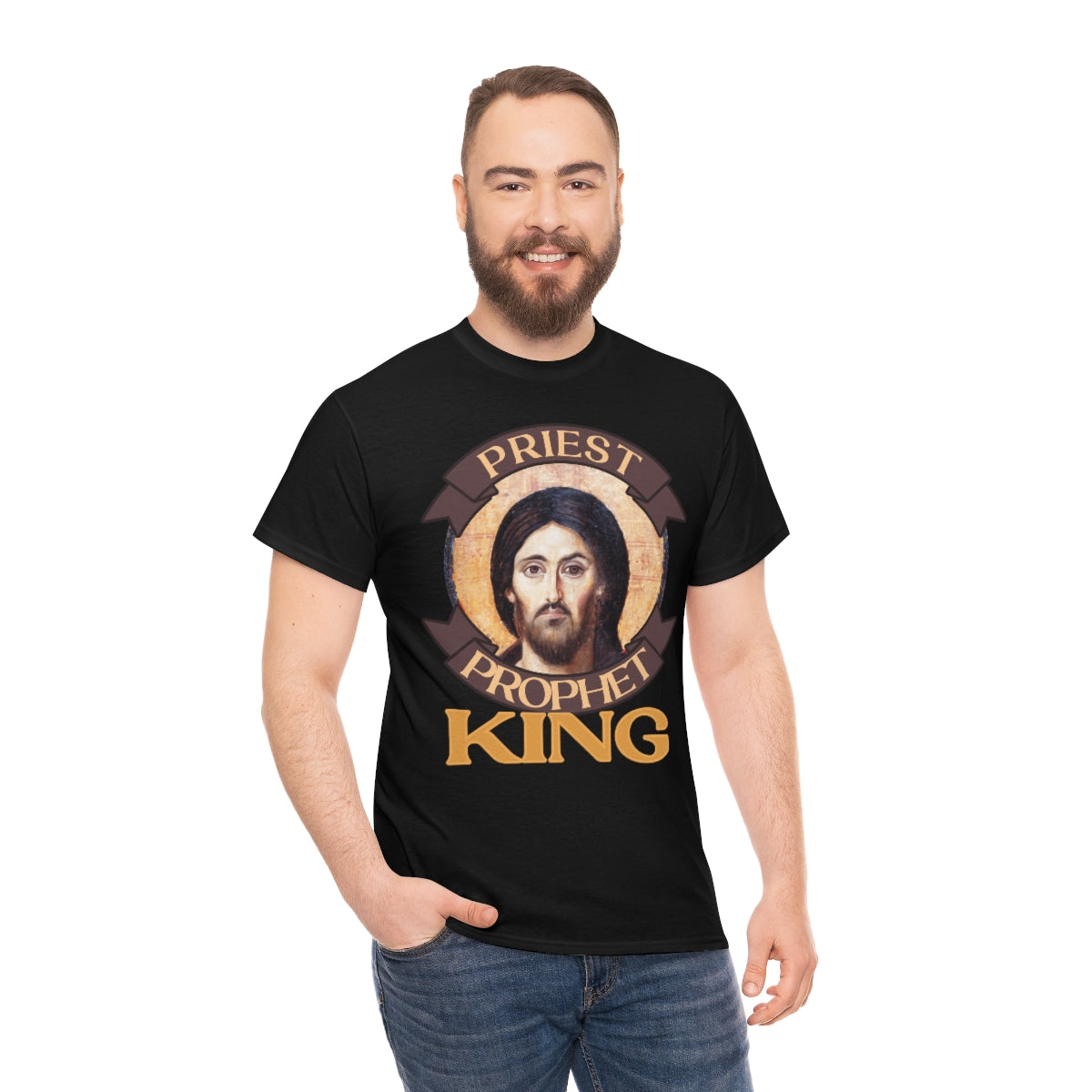Priest Prophet King Catholic T-Shirt