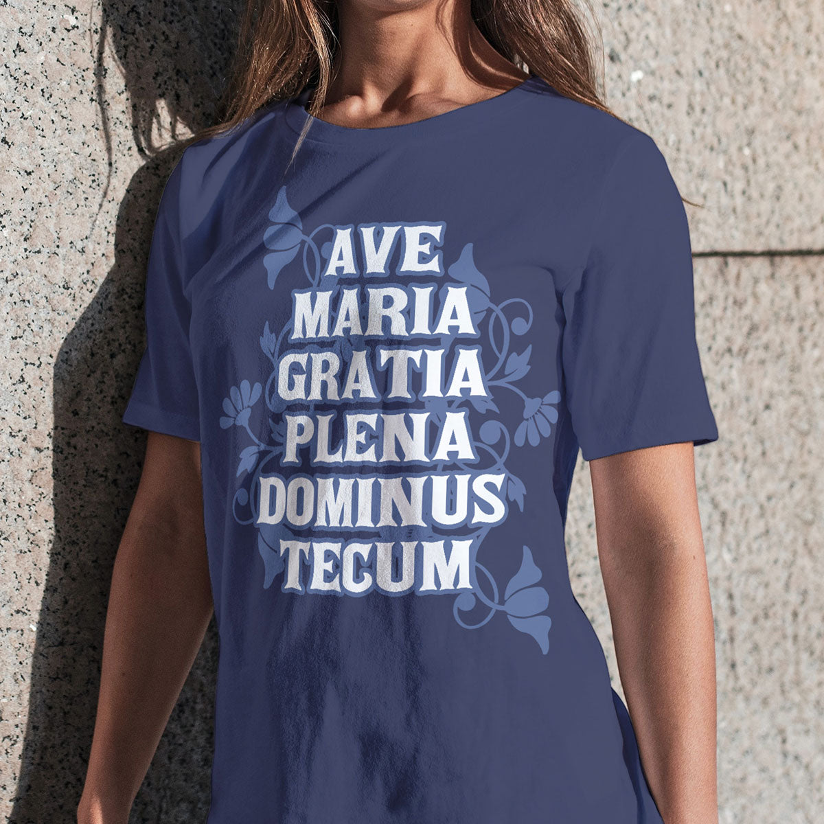 Ave Maria Gratia Plena Catholic T-Shirt