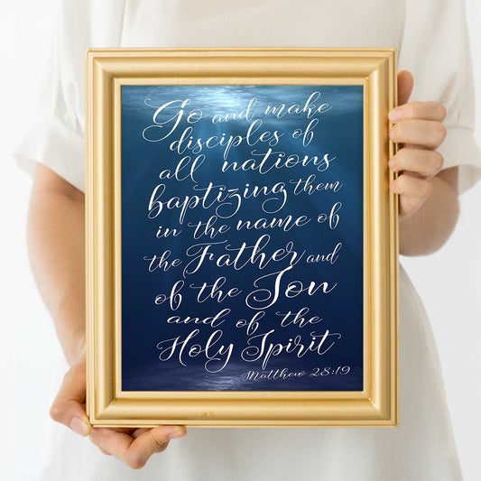 Matthew 28:19 Scripture Art Print