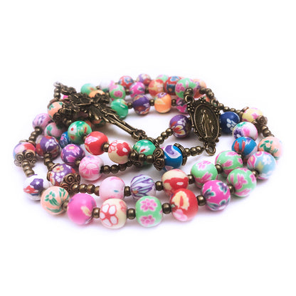 Catholic Heirlooms Miraculous Medal Colorful Rosary