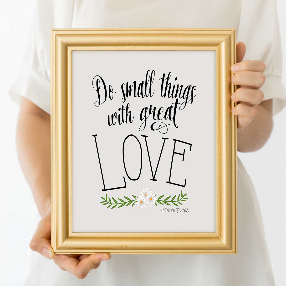 Do Small Things Mother Teresa Quotes Wall Art Print
