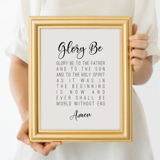 Glory Be Prayer Wall Art Print