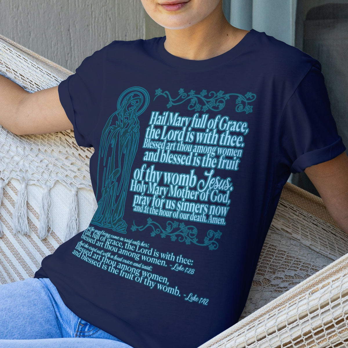 Hail Mary Full of Grace Catholic T-Shirt