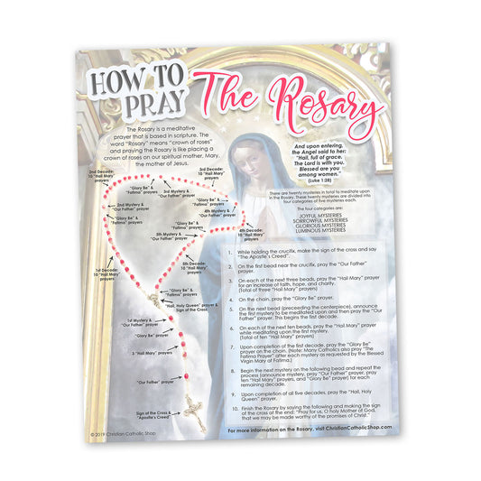 How To Pray The Rosary Pdf Instant Download Digital Printable Wall Art File