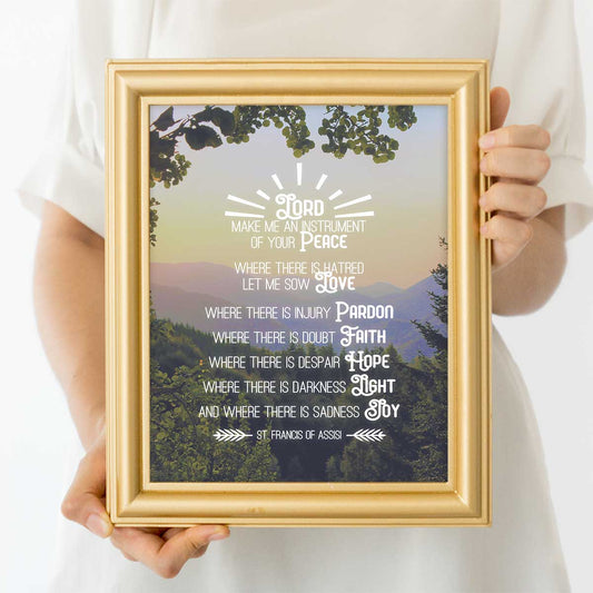 Lord Make Me An Instrument Of Your Peace Prayer Art Print