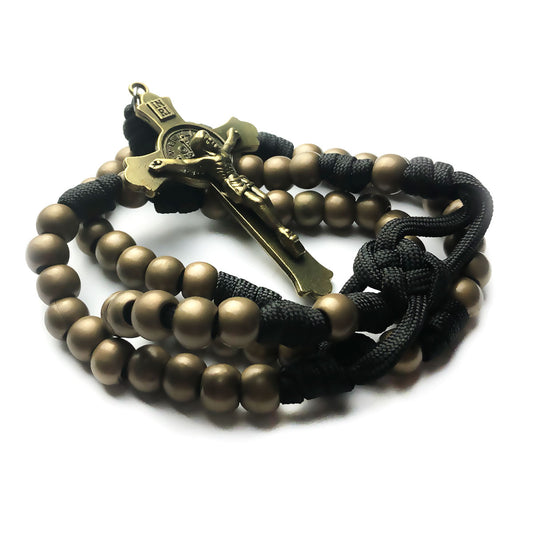 Men's Rosary - Prayer Warrior Paracord Rosary - Catholic Rosary Beads