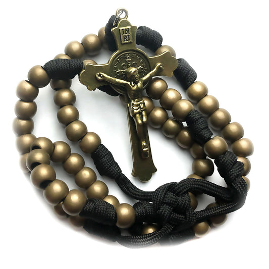 Men's Rosary - Prayer Warrior Paracord Rosary - Catholic Rosary Beads
