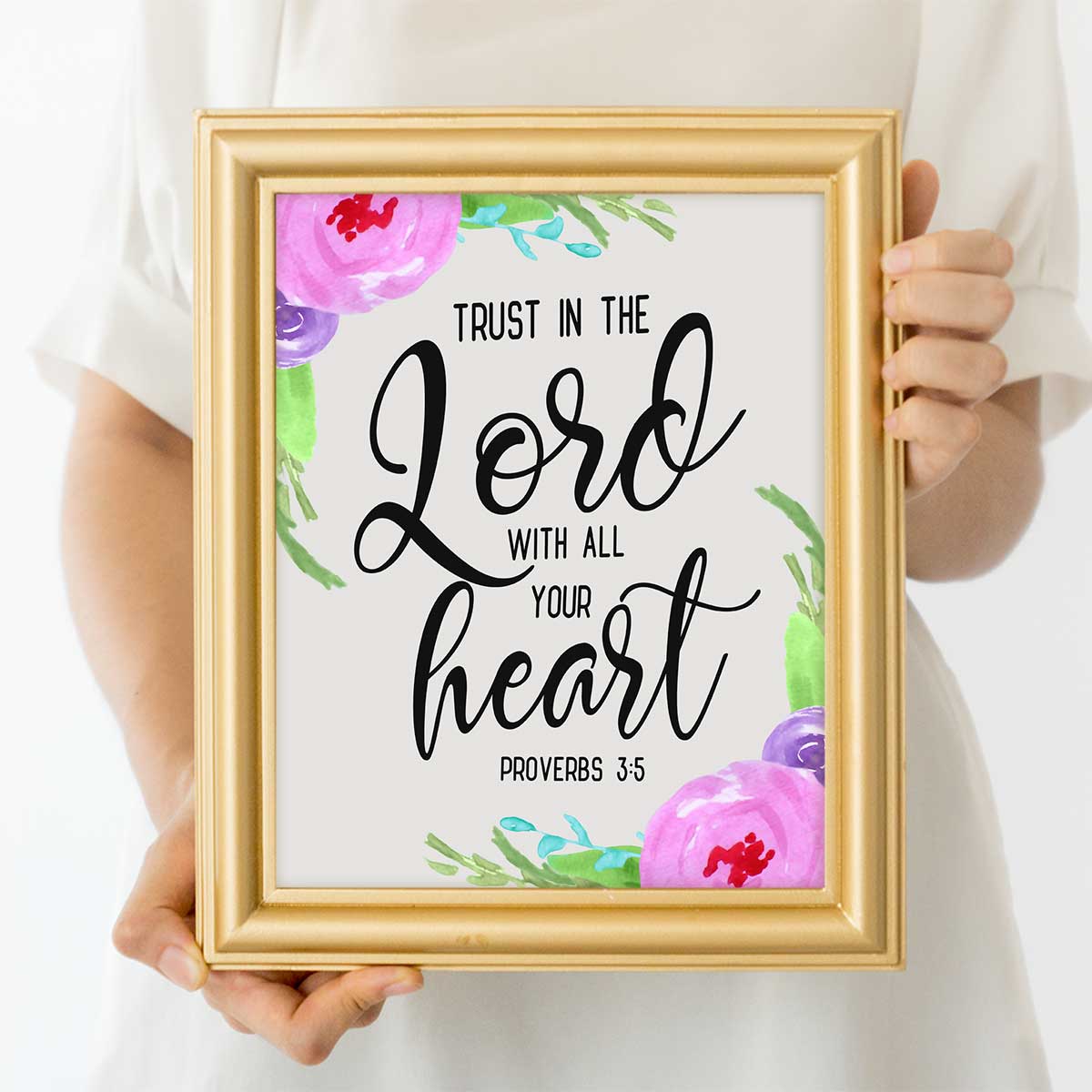 Trust In The Lord Proverbs 3:5 Scripture Art Print